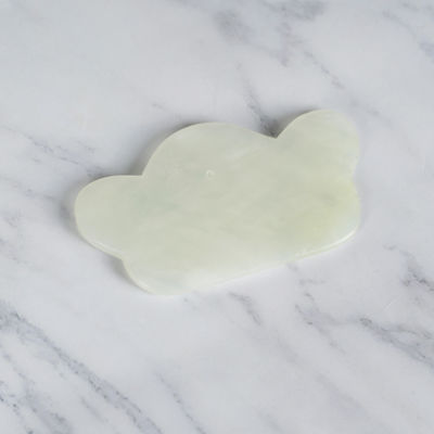 Guasha de Jade Verde Irregular Herramienta de Masaje de Gua Sha Diseñado Ergonómicamente Cuerpo y Cara