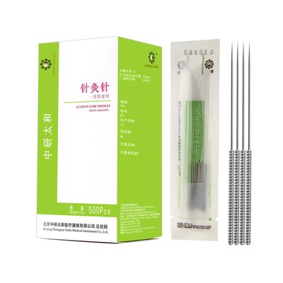Agujas de acupuntura de acero inoxidable de uso único para medicina china 13-75mm