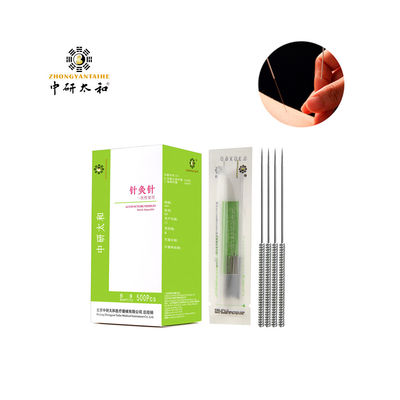 10 mm de longitud de la manija recta aguja intradermal de acupuntura para la medicina tradicional china y alivio del dolor