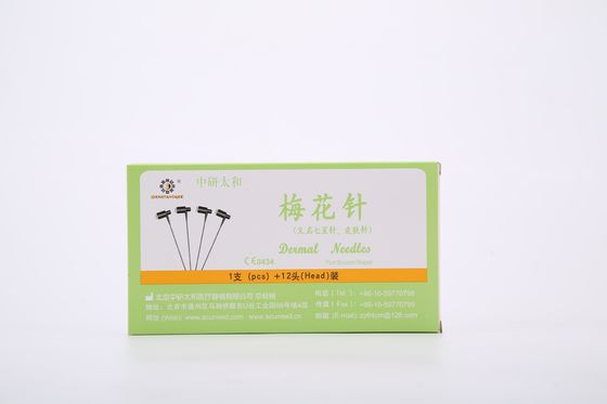 Medicina tradicional china Zhongyan aguja de flores 12 agujas caja equipo de acupuntura adecuado para clínica y terapéutica