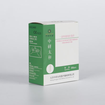 Agujas de acupuntura seguras esterilizadas desechables 0,20 ~ 0,40 mm para tratamientos de belleza