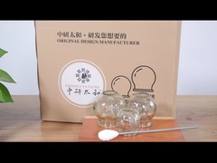 masaje de ahuecamiento de la succión del vacío de Hijama del sistema del fuego del vidrio 5pcs con la caja